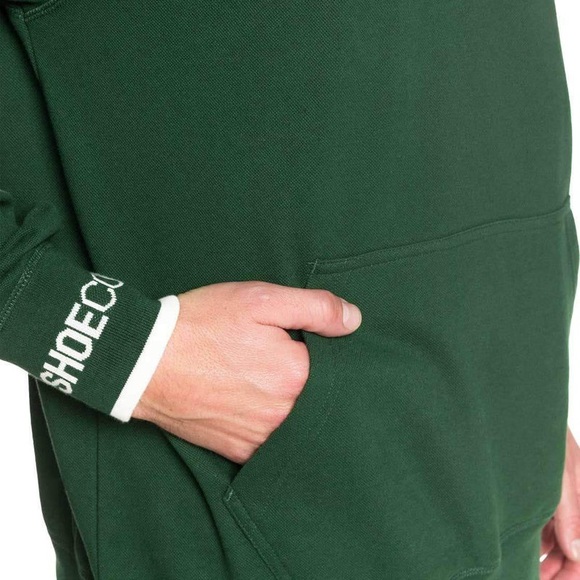 DC SHOES skateboard type green hoodie with graphics on sleeve cuffs - Picture 3 of 8